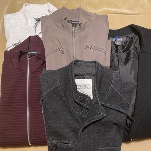 Bundle of Zip & Button Up Sweaters (4) | Men’s Blazer